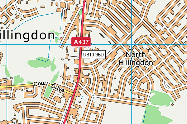 UB10 9BD map - OS VectorMap District (Ordnance Survey)