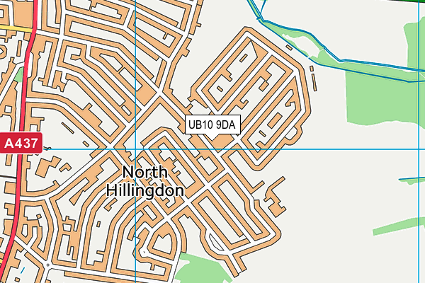 UB10 9DA map - OS VectorMap District (Ordnance Survey)