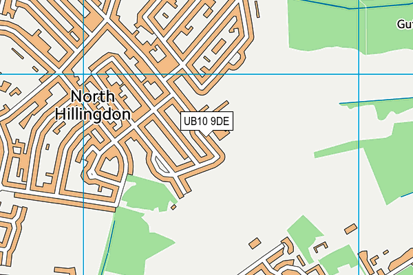 Ryefield Primary School map (UB10 9DE) - OS VectorMap District (Ordnance Survey)