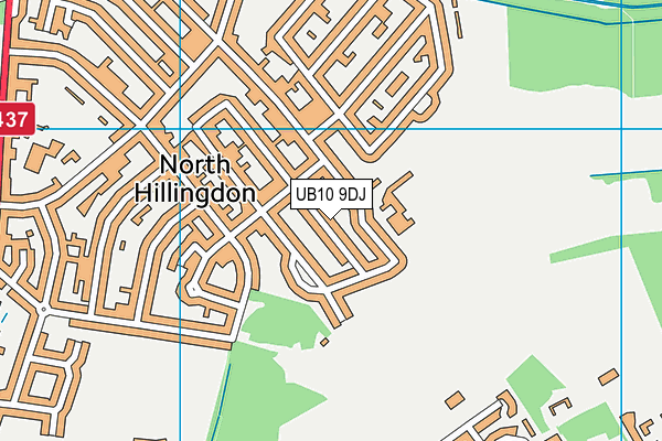 UB10 9DJ map - OS VectorMap District (Ordnance Survey)