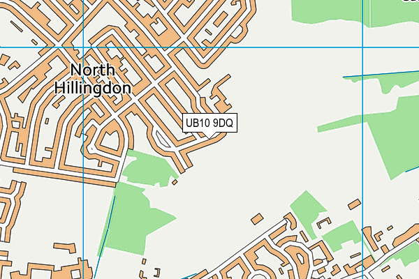 UB10 9DQ map - OS VectorMap District (Ordnance Survey)