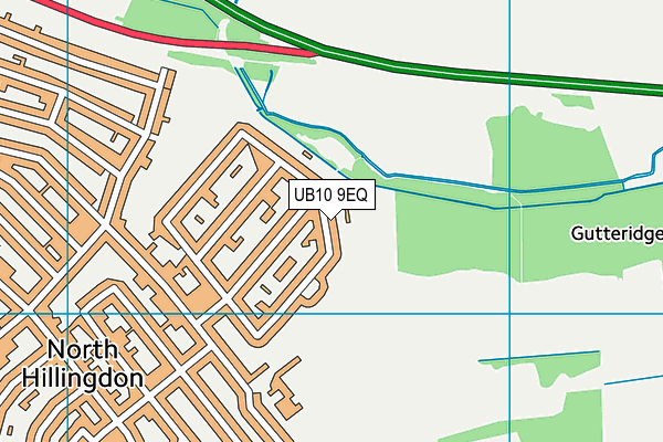UB10 9EQ map - OS VectorMap District (Ordnance Survey)