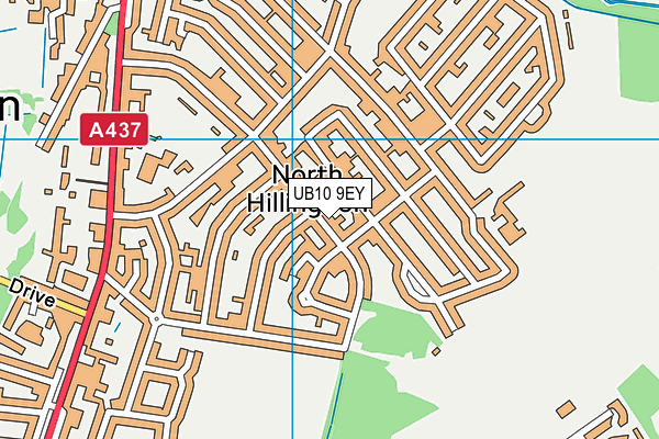 UB10 9EY map - OS VectorMap District (Ordnance Survey)