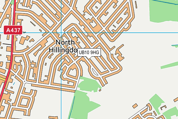 UB10 9HG map - OS VectorMap District (Ordnance Survey)