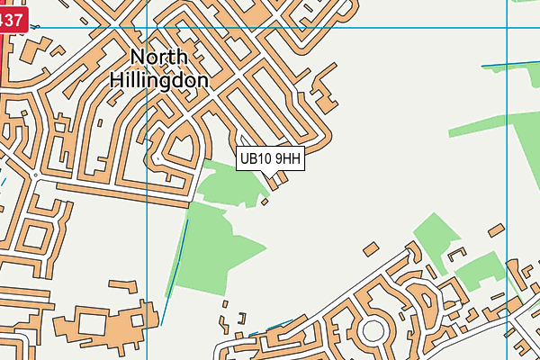 UB10 9HH map - OS VectorMap District (Ordnance Survey)