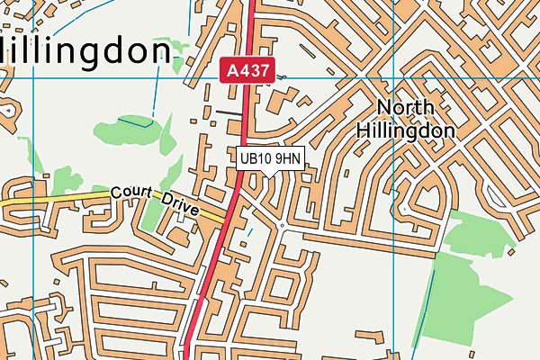 UB10 9HN map - OS VectorMap District (Ordnance Survey)