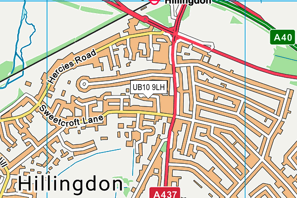 UB10 9LH map - OS VectorMap District (Ordnance Survey)