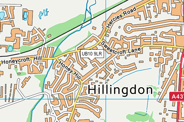 UB10 9LR map - OS VectorMap District (Ordnance Survey)