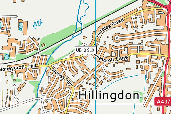 UB10 9LX map - OS VectorMap District (Ordnance Survey)