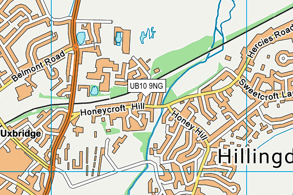 UB10 9NG map - OS VectorMap District (Ordnance Survey)