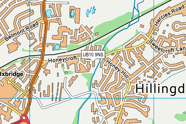 UB10 9NS map - OS VectorMap District (Ordnance Survey)