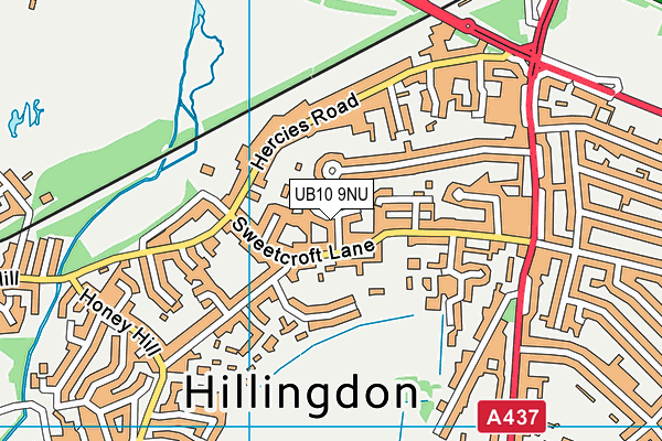 UB10 9NU map - OS VectorMap District (Ordnance Survey)