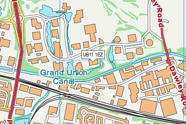 UB11 1EZ map - OS VectorMap District (Ordnance Survey)