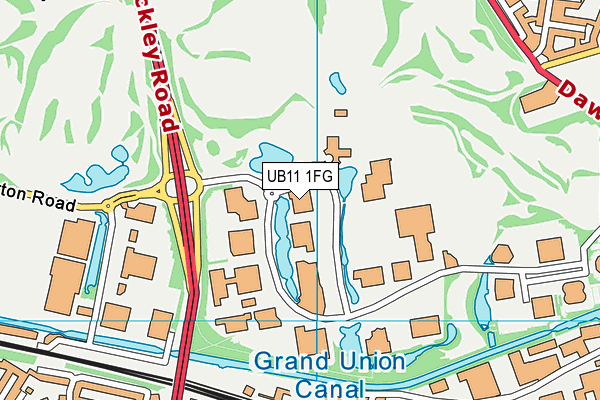 UB11 1FG map - OS VectorMap District (Ordnance Survey)