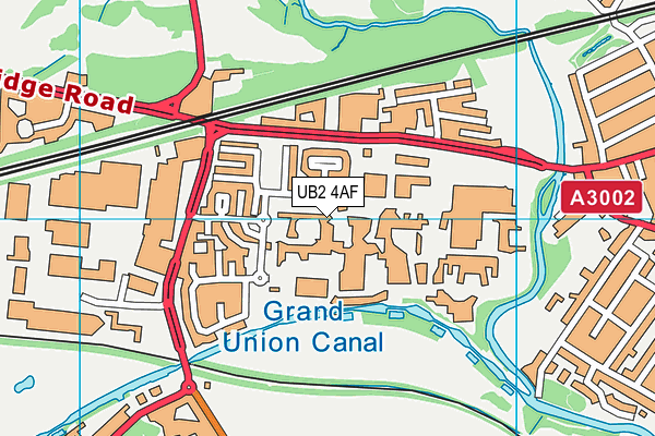 UB2 4AF map - OS VectorMap District (Ordnance Survey)