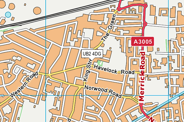 UB2 4DG map - OS VectorMap District (Ordnance Survey)