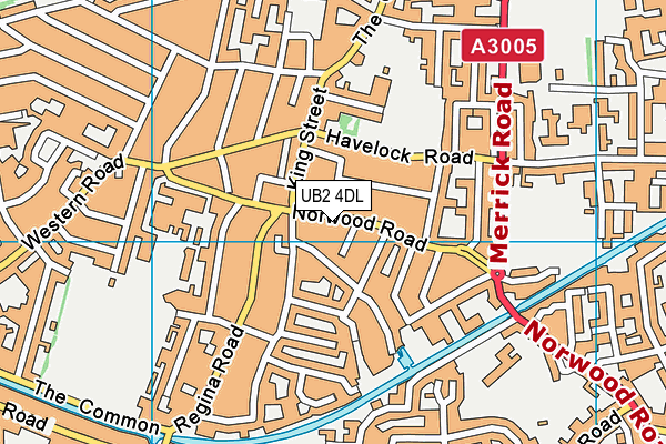 UB2 4DL map - OS VectorMap District (Ordnance Survey)