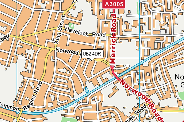 UB2 4DR map - OS VectorMap District (Ordnance Survey)