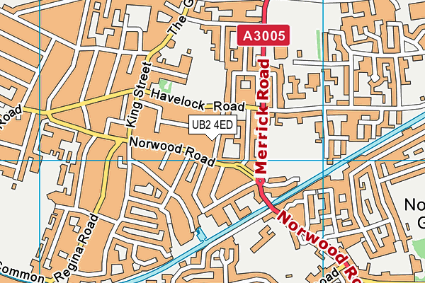 UB2 4ED map - OS VectorMap District (Ordnance Survey)