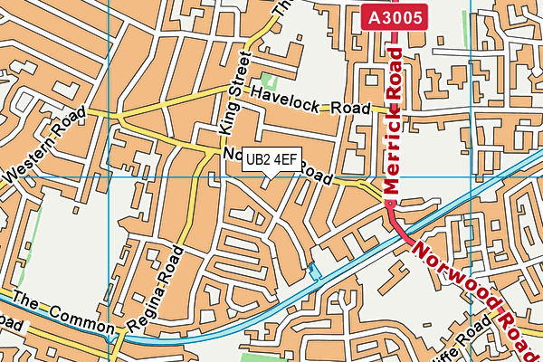 UB2 4EF map - OS VectorMap District (Ordnance Survey)