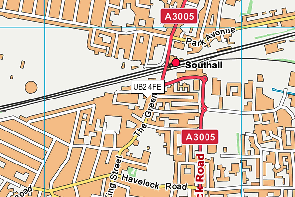 The Gym Group (London Southall) map (UB2 4FE) - OS VectorMap District (Ordnance Survey)