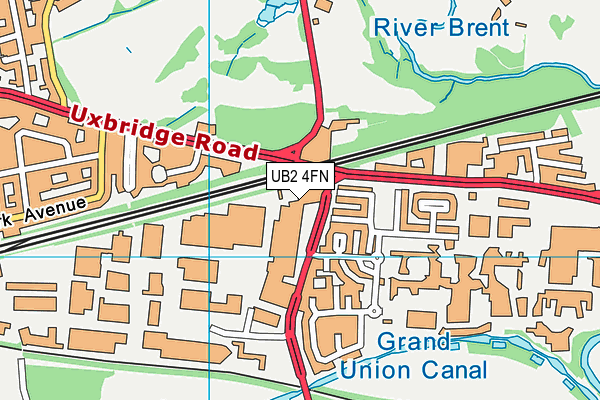 UB2 4FN map - OS VectorMap District (Ordnance Survey)