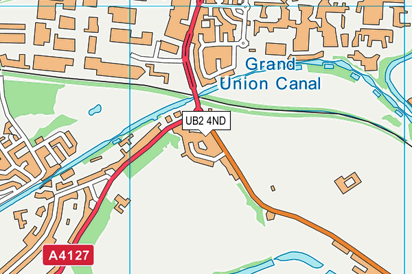 UB2 4ND map - OS VectorMap District (Ordnance Survey)