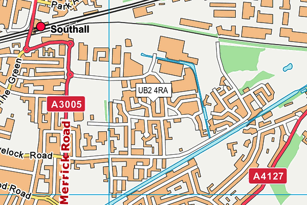 UB2 4RA map - OS VectorMap District (Ordnance Survey)