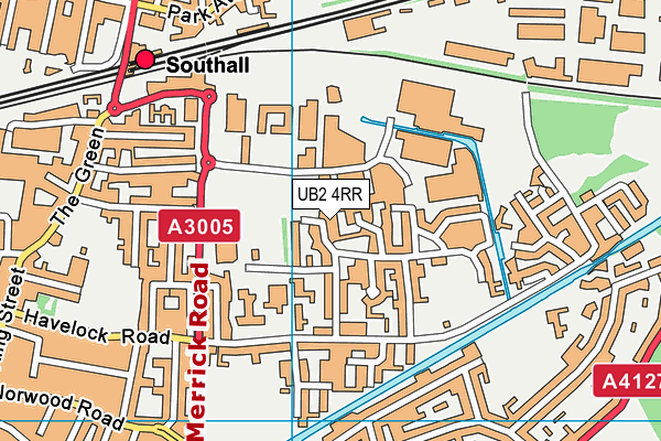 UB2 4RR map - OS VectorMap District (Ordnance Survey)