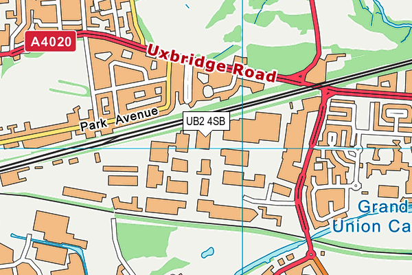 UB2 4SB map - OS VectorMap District (Ordnance Survey)