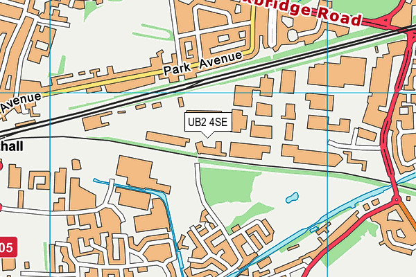 UB2 4SE map - OS VectorMap District (Ordnance Survey)