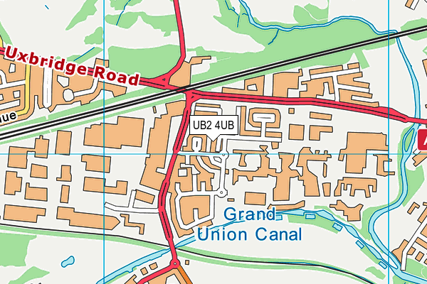 UB2 4UB map - OS VectorMap District (Ordnance Survey)