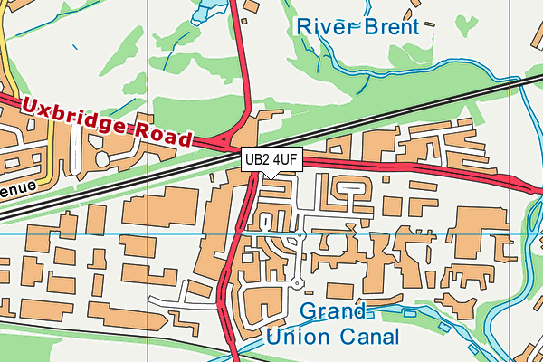 UB2 4UF map - OS VectorMap District (Ordnance Survey)