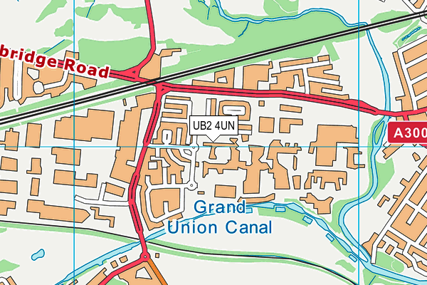 UB2 4UN map - OS VectorMap District (Ordnance Survey)