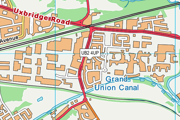 UB2 4UP map - OS VectorMap District (Ordnance Survey)