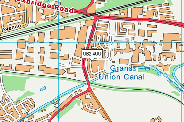 UB2 4UU map - OS VectorMap District (Ordnance Survey)