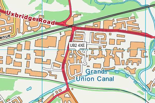 Eighth Level Health & Fitness (Closed) map (UB2 4XE) - OS VectorMap District (Ordnance Survey)