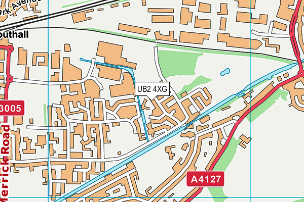 UB2 4XG map - OS VectorMap District (Ordnance Survey)