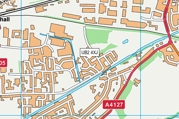 UB2 4XJ map - OS VectorMap District (Ordnance Survey)