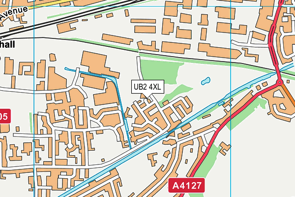 UB2 4XL map - OS VectorMap District (Ordnance Survey)