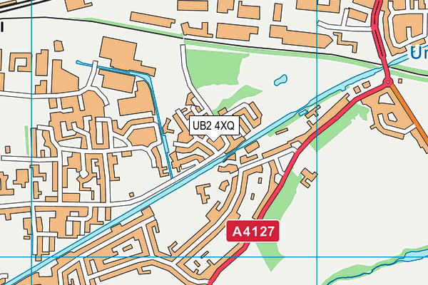 UB2 4XQ map - OS VectorMap District (Ordnance Survey)