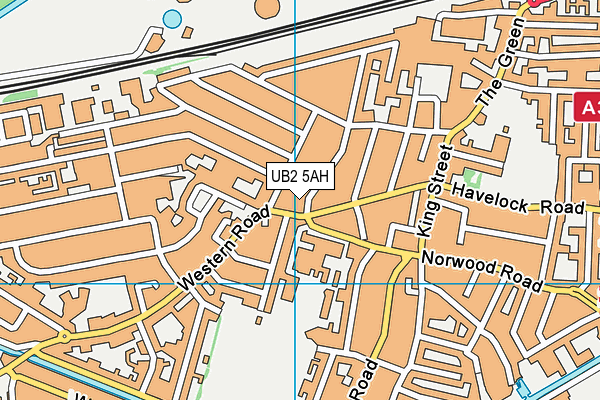 UB2 5AH map - OS VectorMap District (Ordnance Survey)