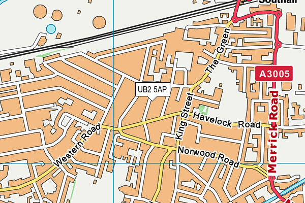 UB2 5AP map - OS VectorMap District (Ordnance Survey)