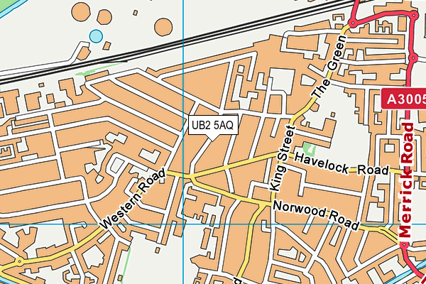 UB2 5AQ map - OS VectorMap District (Ordnance Survey)