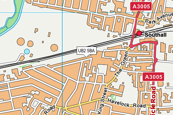 UB2 5BA map - OS VectorMap District (Ordnance Survey)