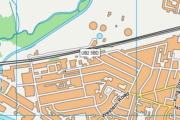 UB2 5BD map - OS VectorMap District (Ordnance Survey)