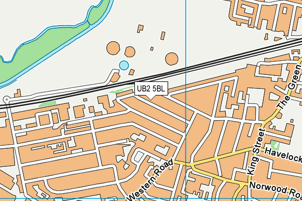 UB2 5BL map - OS VectorMap District (Ordnance Survey)
