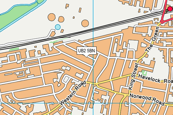 UB2 5BN map - OS VectorMap District (Ordnance Survey)