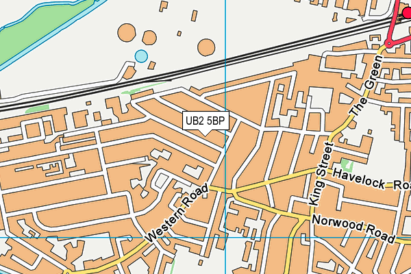 UB2 5BP map - OS VectorMap District (Ordnance Survey)