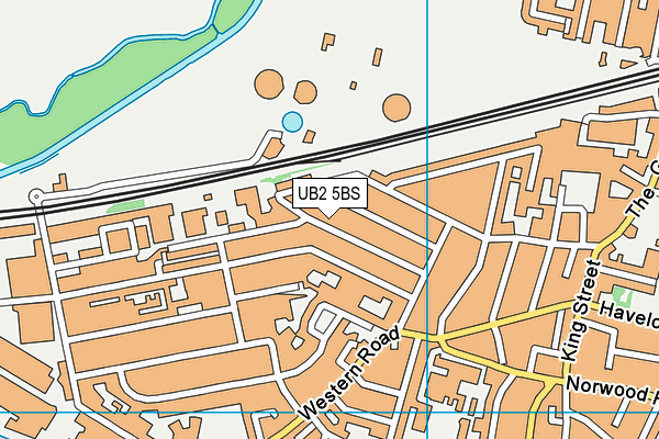 UB2 5BS map - OS VectorMap District (Ordnance Survey)